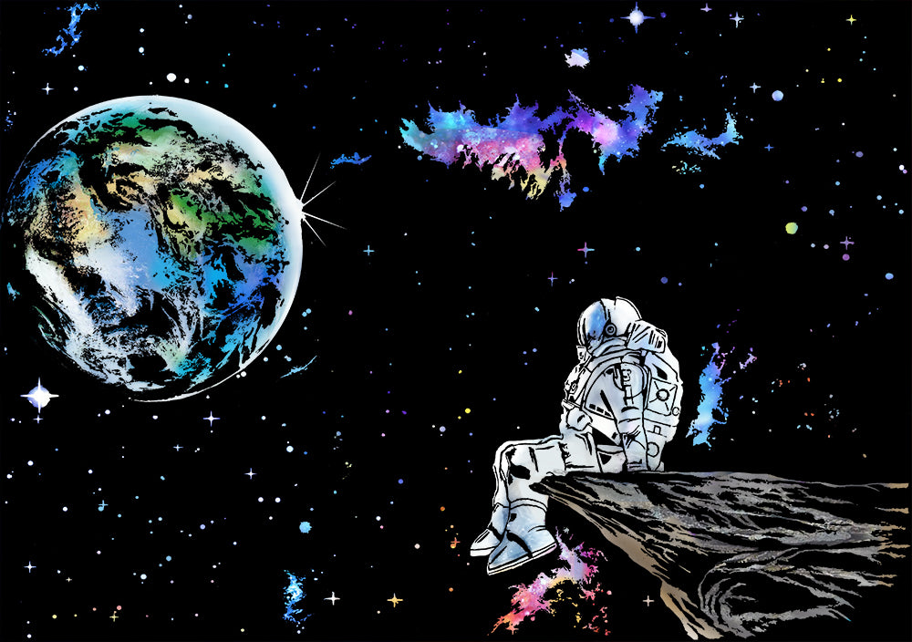 The Thinker scratch art featuring the iconic sculpture